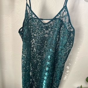 Alexandra Nicole slip lingerie green lace